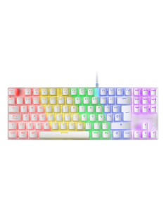 Teclado Mecanico Compackto Tkl Mars Gaming Mk80 Italiano White Iluminacion 12efectos Switch Rojo Rgb Pr De 1000hz Anti-ghosti