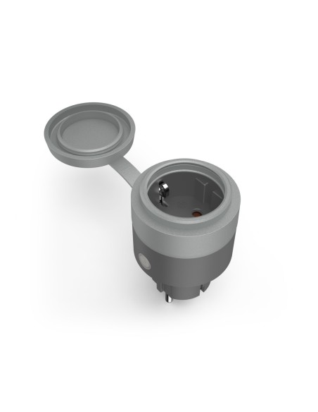 Enchufe exterior hama 10a 2300w gris