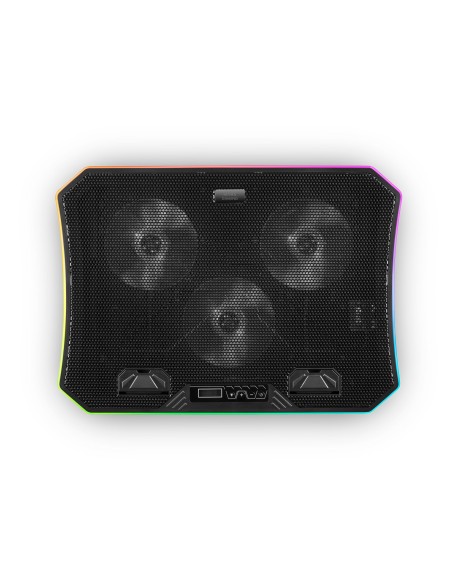 Mars Gaming MNBC6, Base Refrigeradora + Stand XL 19'' ARGB, 3 Ventiladores, Soporte Móvil