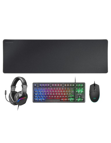 MARS GAMING Combo Gaming MCP-RGB3 4EN1 Negro