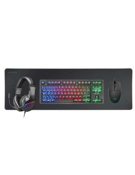 MARS GAMING Combo Gaming MCP-RGB3 4EN1 Negro