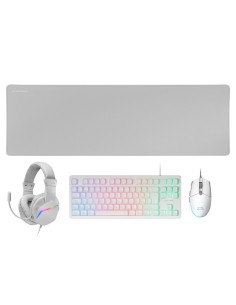 MARS GAMING Combo Gaming MCP-RGB3W 4EN1 BlancO