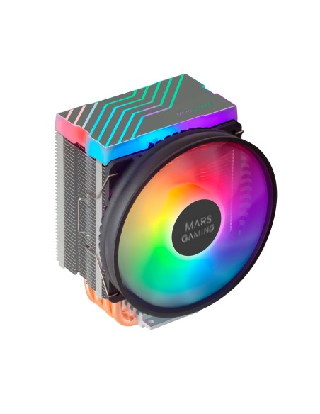 Mars Gaming MCPU44 Disipador CPU Dual ARGB 4 Heatpipes HCT TDP 160W Ventilador 11cm