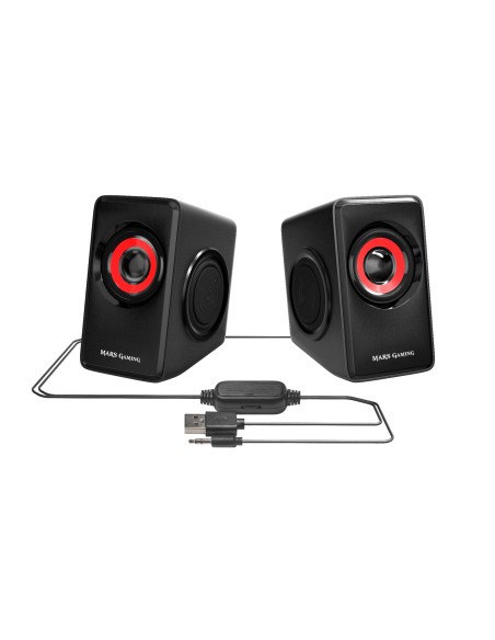 Mars Gaming MS1 altavoz Negro, Rojo Alámbrico 10 W