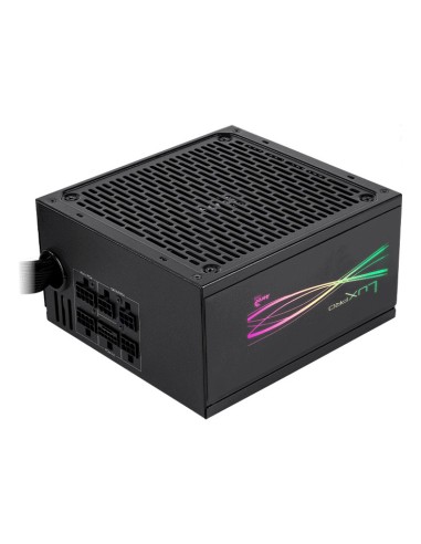 Fuente De Alimentacion Atx Modular Aerocool Lux Pro 550w Certificado 80+ Bronze Apfc Vent. 14cm Rgb