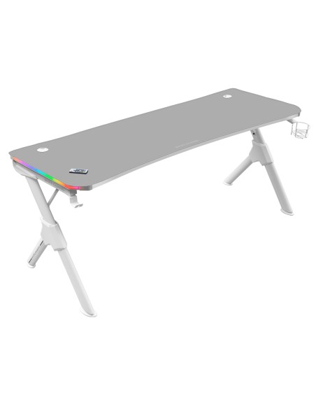 Mars Gaming MGDXLRGBW Mesa Gaming Ergonómica RGB Blanco Grande
