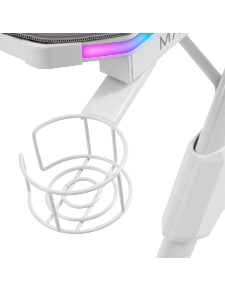 Mars Gaming MGDXLRGBW Mesa Gaming Ergonómica RGB Blanco Grande