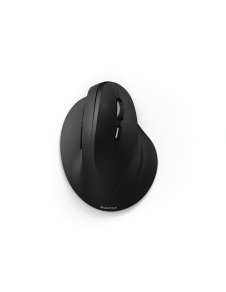 HAMA Ratón ergonómico, EMW-500, Inalámbrico, 6 Botones, BaterÍ­a duradera, Color negro.