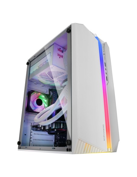 Mars Gaming MC-S1 ARGB Micro ATX Blanca