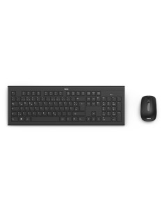 HAMA teclado y ratón inalámbrico, alcance del bluetooth de hasta 8 metros,  Cortino ESPAÍ?OL, Color negro