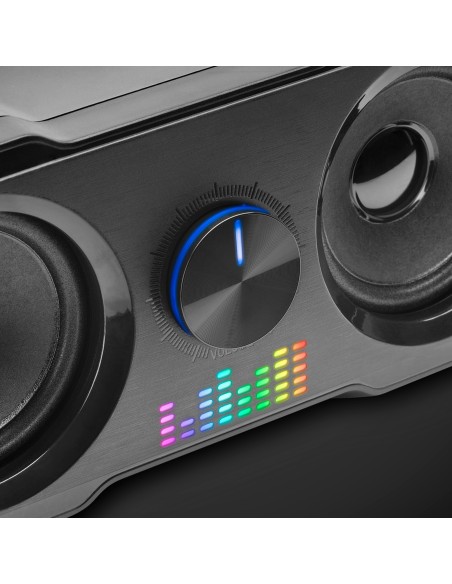Mars Gaming MS22 Altavoces Compactos Gaming 2.2 RGB Flow Subwoofer + 4 Altavoces Activos Sonido DSP 35W Negro
