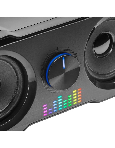 Mars Gaming MS22 Altavoces Compactos Gaming 2.2 RGB Flow Subwoofer + 4 Altavoces Activos Sonido DSP 35W Negro