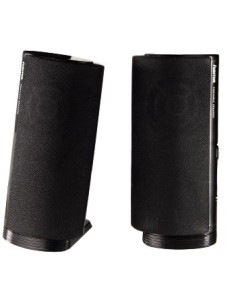 Hama | Altavoz estéreo con conexión USB A y Jack de 3,5mm, control de volumen integrado, color negro.