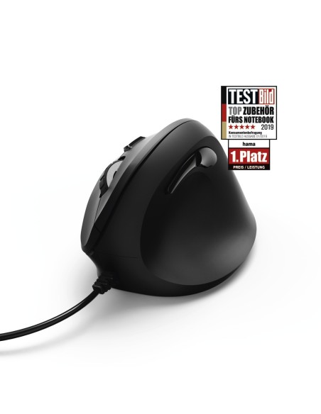 Ratón EMC-500 con Cable, Ergonómico Negro