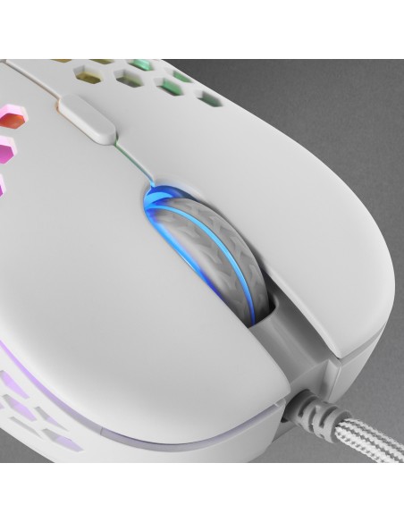 Mars Gaming MM55W 55g 12800DPI Blanco RGB