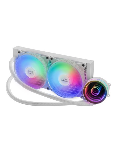 Refrigeración Líquida MARS GAMING MLONE240W FRGB FAN White