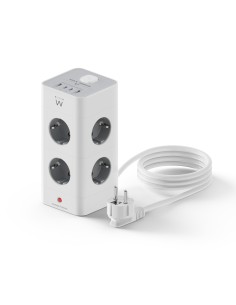 Ewent EW3864 Regleta 8 Tomas SHUCKO +2USB-A+2USB-C