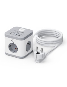 Ewent EW3863 Regleta 3 Tomas SHUCKO+2USB-A+2USB-C