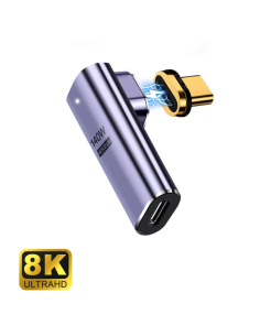 ADAPTADOR USB-C EWENT MACHO-HEMBRA MAGNETICO PD100W PURPURA