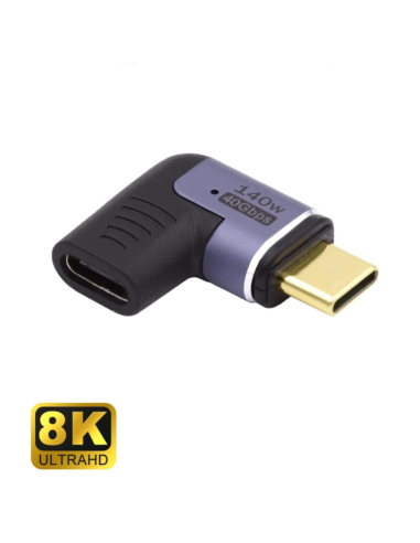 ADAPTADOR USB-C EWENT MACHO-HEMBRA MAGNETICO PD140W PURPURA