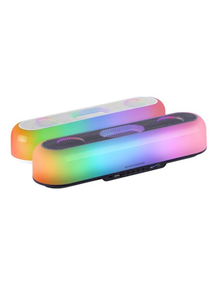 BARRA DE SONIDO BLUETOOTH MARS GAMING MSBORB NEGRO 20W ILUMINACION RGB 360 BT AUX FM TF BAT. 6h