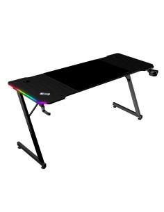 MESA MARS GAMING MGDX160RGB CHASIS ACERO 160x60x75 FIBRA DE CARBONO RGB MANDO GESTION CABLES NEGRO