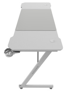 MESA MARS GAMING MGDX160W CHASIS ACERO 160x60x75 FIBRA DE CARBONO GESTION CABLES BLANCO