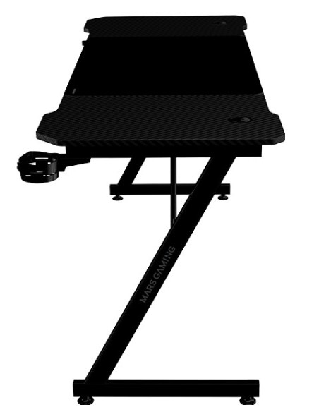 MESA MARS GAMING MGDX160 CHASIS ACERO 160x60x75 FIBRA DE CARBONO GESTION CABLES NEGRO