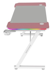 MESA MARS GAMING MGDX120RGBP CHASIS ACERO 120x60x75 FIBRA DE CARBONO RGB MANDO GESTION CABLES ROSA