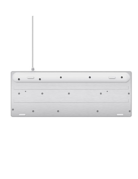 TECLADO TRUST GAMING GXT833W THADO METALICO COMPACTO BLANCO ILUMINACION LED MULTIMEDIA USB 24739