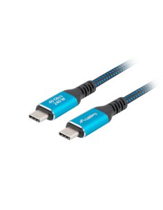CABLE USB-C 4.0 LANBERG MACHO/MACHO 1M 240W 8K 60HZ NEGRO/AZUL