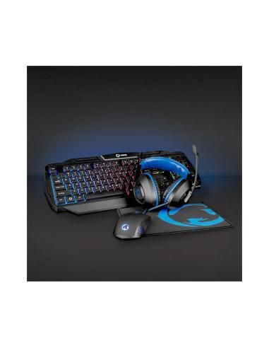 NEDIS KIT GAMING COMBO | 3 EN 1 | AURICULARES, RATÍ?N Y ALFOMBRILLA DE RATÍ?N | AZUL / NEGRO