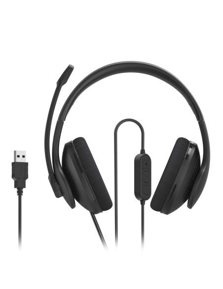 Hama HS-USB300 V2 Auriculares Alámbrico Diadema Oficina Centro de llamadas USB tipo A Negro