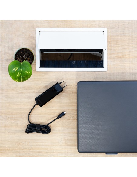 CARGADOR PORTATIL 45W TOOQ GAN USB-C PD CUBICO NEGRO TQLC-USBCGAN90PD-C