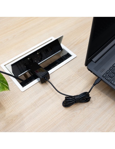 CARGADOR PORTATIL 45W TOOQ GAN USB-C PD CUBICO NEGRO TQLC-USBCGAN90PD-C