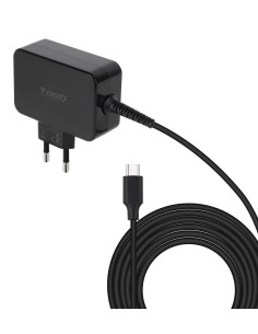 CARGADOR PORTATIL 45W TOOQ GAN USB-C PD NEGRO TQLC-USBCGAN45PD