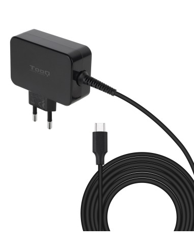 CARGADOR PORTATIL 45W TOOQ GAN USB-C PD NEGRO TQLC-USBCGAN45PD