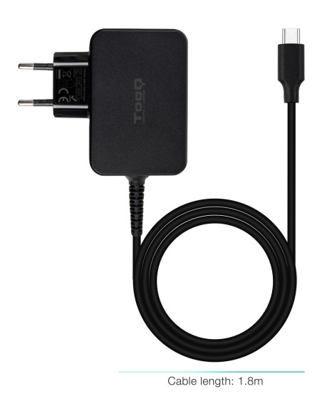 CARGADOR PORTATIL 45W TOOQ GAN USB-C PD NEGRO TQLC-USBCGAN45PD