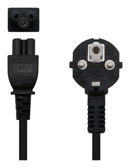 CABLE ALIM. TREBOL CEE7 ACODADOM-C5H 2 M 10.22.0302-L200 NANOCABLE