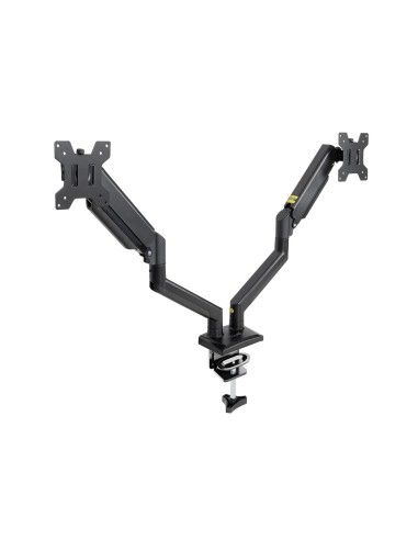 SOPORTE DE MESA MONITOR GIRA INCLIN 2 BRAZOS 13-34 NEGRO TOOQ DB1434TNR-B