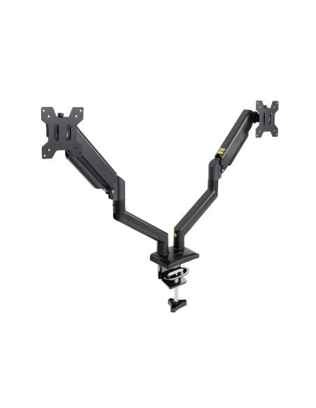 SOPORTE DE MESA MONITOR GIRA INCLIN 2 BRAZOS 13-34 NEGRO TOOQ DB1434TNR-B