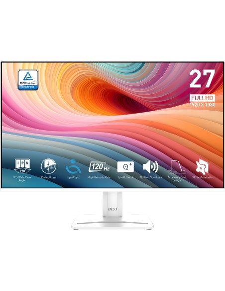 Monitor msi 27pulgadas mp275w e2 ips 120hz vga hdmi mm blanco
