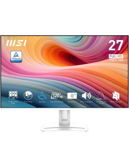 Monitor msi 27pulgadas mp275w e2 ips 120hz vga hdmi mm blanco