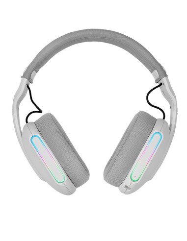 HEADSET BLUETOOTH MARS GAMING MHWPRO 7.1 TECNOLOGIA 3D BT 2.4GHz JACK 3.5mm ARGB BAT 40h BLANCO