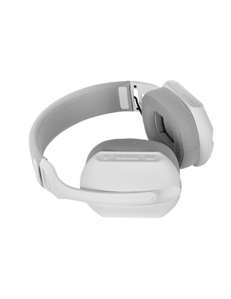 HEADSET BLUETOOTH MARS GAMING MHWPRO 7.1 TECNOLOGIA 3D BT 2.4GHz JACK 3.5mm ARGB BAT 40h BLANCO