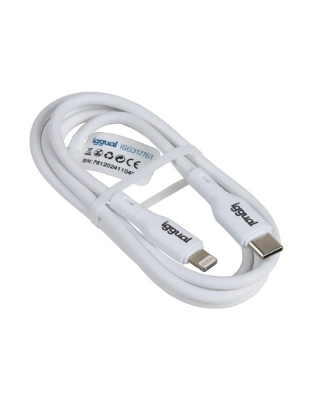 iggual cable USB-C Lightning 100 cm blanco Q3.0 3A