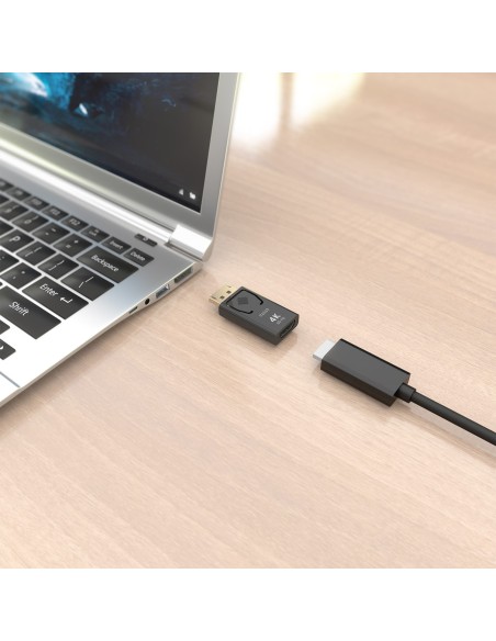 CONVERSOR AISENS DISPLAYPORT A HDMI 4K@60HZ DP M-HDMI H NEGRO
