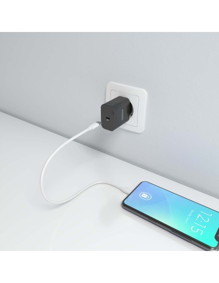 CARGADOR AISENS GAN 30W 1XUSB-C PD3.0 NEGRO