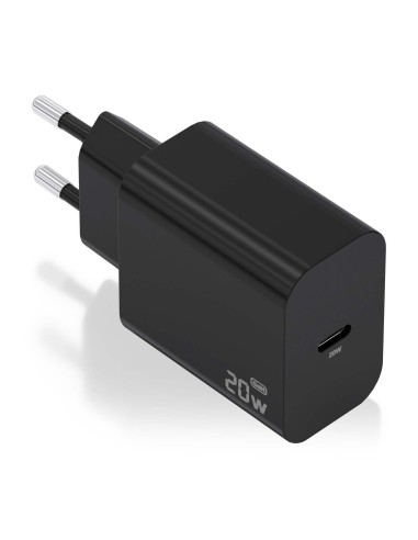 CARGADOR AISENS GAN 20W 1XUSB-C PD3.0 NEGRO