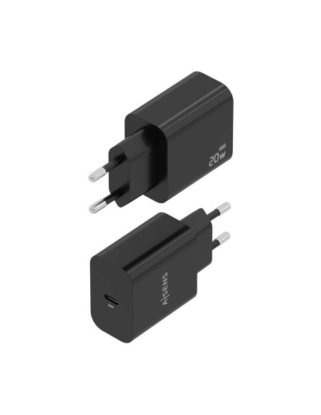CARGADOR AISENS GAN 20W 1XUSB-C PD3.0 NEGRO